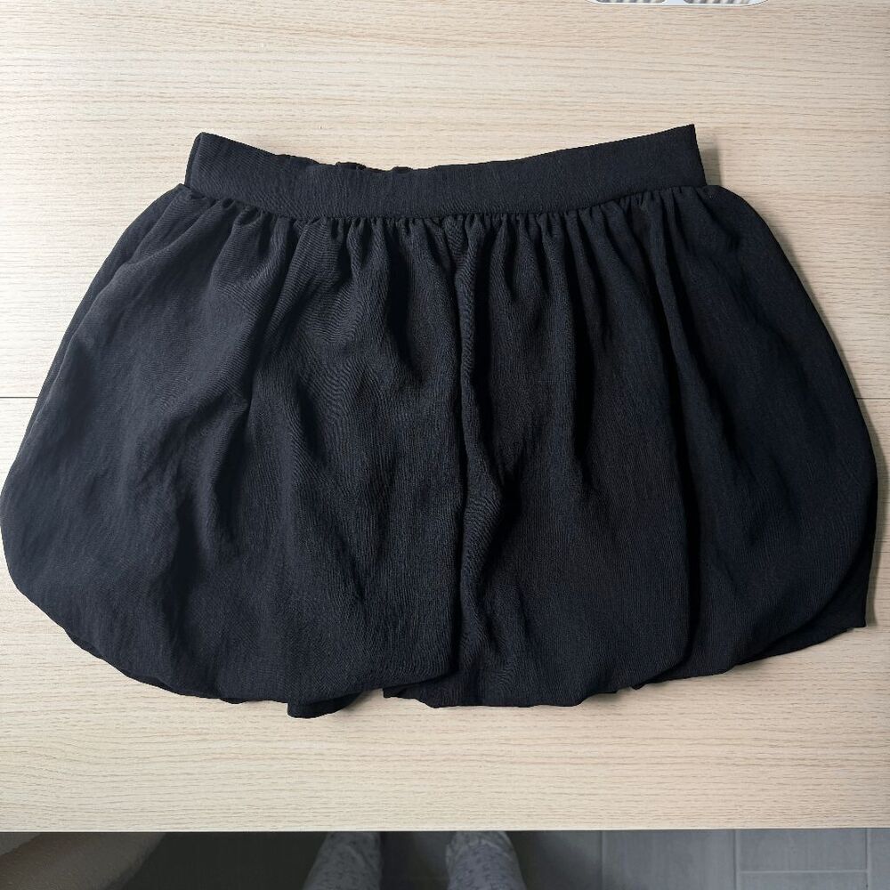NWT 21 Saints Bubble Mini Skirt High Waist Elastic Waistband Medium Puffy Drape